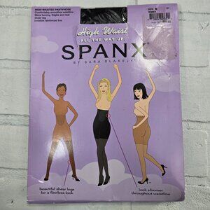 NWT Spanx High Waisted Pantyhose All the Way Up Black